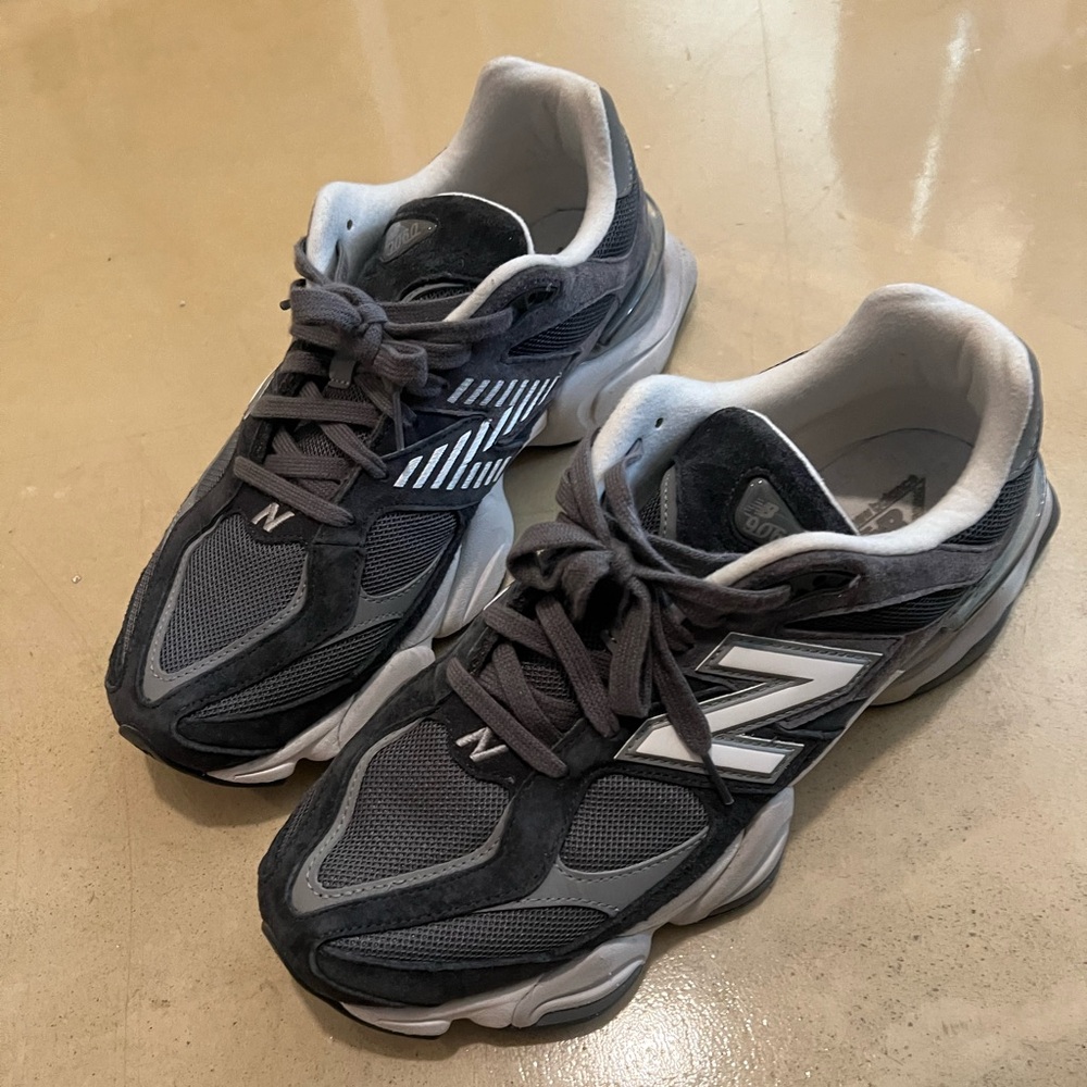 New Balance Charcoal and White Athletic Shoes